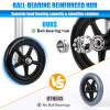 2-Pack Walker Wheels Replacement with Precision Ball Bearings, 6-Inch All-Terrain Wheels for Walkers with Outward-Angled Legs, 7-Level Height Adjustable, 350lbs Heavy Duty, Slip-Resistant Traction view 3