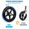 2-Pack Walker Wheels Replacement with Precision Ball Bearings, 6-Inch All-Terrain Wheels for Walkers with Outward-Angled Legs, 7-Level Height Adjustable, 350lbs Heavy Duty, Slip-Resistant Traction view 4