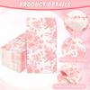 100 Floral Guest Napkins Pink and White Toile Disposable Paper Napkins Decorative Flower Bathroom Hand Towels for Bridal Baby Shower Tea Party Birthday Party Supplies view 3