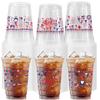 50 Count 4th of July Party Cups, 12 oz Patriotic Memorial Day Party Disposable Clear Plastic Party Cups for Independence Day Birthday Drinkware Beverage Ice Cream Snacks Party Supplies view 1