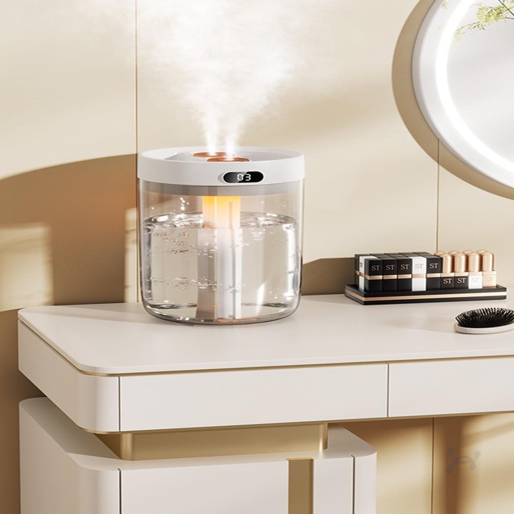 JHOTEC Humidifiers for Bedroom, Top Fill 1.5L Supersized Cool Mist Humidifier with Oil Diffuser and Nightlight, Quiet Ultrasonic Humidifiers for Home, Large Room, Baby Nursery and Plants (humidifier)
