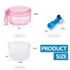 Denture Bath Case Denture Cleaning Cup with Lid Leak Proof, False Teeth Holder Mouthguard Storage Box Retainer Soaking Case for TravelHousehold|Office - Transparent Pink view 2