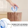 EZEELAI No Leak Partial Denture Case Retainer Bath Box Cup, Denture Soaking Cup False Teeth Holder Box Case with Strainer Basket and Brush - Transparent Blue view 2