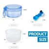 EZEELAI No Leak Partial Denture Case Retainer Bath Box Cup, Denture Soaking Cup False Teeth Holder Box Case with Strainer Basket and Brush - Transparent Blue view 3
