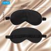 PATIKIL Silk Sleep Mask, 2 Pack Soft Satin Eye Protective Mask Blackout Eye Cover with Elastic Straps for Side Sleeping Women Men Travel, White Black view 2