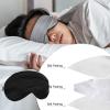 PATIKIL Silk Sleep Mask, 2 Pack Soft Satin Eye Protective Mask Blackout Eye Cover with Elastic Straps for Side Sleeping Women Men Travel, White Black view 4