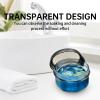 Leak Proof Denture Cups for Soaking Dentures with Strainer Basket and Brush, Partial Denture Bath Case Travel Retainer Cleaning Container Case for Aligner, Denture, Mouth Guard - Transparent Black view 4