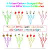 24PCS Art Painting Drinking Straws Reusable for Kids Painting Theme Birthday Party Favors Supplies Decorations with 2 PCS Cleaning Brushes (Art Painting) view 2