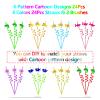 24PCS Shark Drinking Straws Reusable for Sea Shark Theme Birthday Party Favors Supplies Decorations with 2 PCS Cleaning Brushes (Cute Shark) view 2