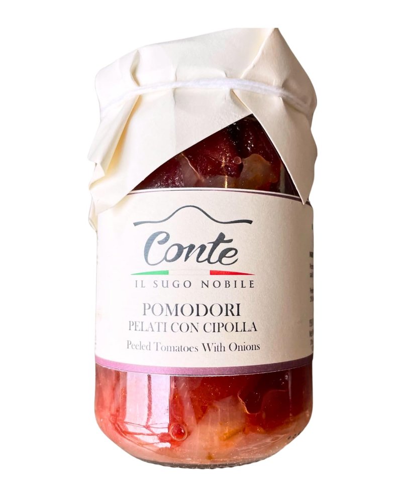 Conte Pasta Sauce from Calabria Italy - Perfect Topping to Any of Calabria Pasta, Rich and Hearty Sauce in a Jar, Perfect for Family Meals - 314ml (Pomodori Con Cipolla - Onions)