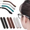 3 Pairs Eye Glasses Ear Grippers, Soft Knitting Cotton Arm Cushion for Glasses Behind Ear, Anti Slip Eye Glass Ear Grips, Non Slip Ear Pads for Glasses, Eyeglasses Temple Tips for Pain (BLK&BRN&Gry) view 1