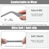 3 Pairs Eye Glasses Ear Grippers, Soft Knitting Cotton Arm Cushion for Glasses Behind Ear, Anti Slip Eye Glass Ear Grips, Non Slip Ear Pads for Glasses, Eyeglasses Temple Tips for Pain (Grey) view 2