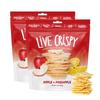 Live Crispy Crunchy Fruit Chips - No Sugar Added, Dried Fruit Snacks For Adults & Kids Lunch Box | Apple & Pineapple | Patented Crisping Process, Allergen-Free, Vegan - 2 Pack view 1