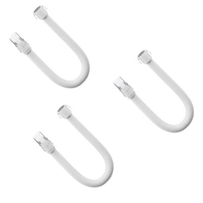NineLife Basics Replacement A-mara View Full Face Short Tube with Swivel - 1 0 9 0 6 8 9 (3 Pack), White