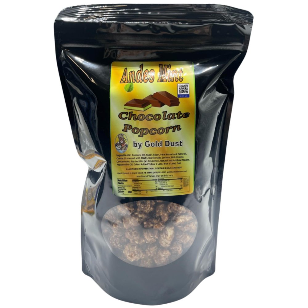 Generic Gold Dust Kettle Corn | Mint Chocolate Popcorn | Gourmet Mint Chocolate Covered Kettle Corn | Sweet & Salty | Popped Popcorn Snack Bag | Non GMO | Made in Nebraska | 6 oz Bag | 2 Pack