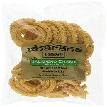 2 Set - Gharana Foods Original Jalapeno Chakri, 6 oz (1 Count (Pack of 2))