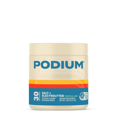 Podium Nutrition Training Salt + Electrolytes Powder, Tropical Lime, Post Workout Hydration & Muscle Recovery Support, Electrolyte Drink, Magnesium, Potassium,Calcium, Sodium Salts, 30 Servings
