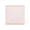 EcoQuality 7.75" inch Disposable Square Translucent Pink Plastic Plates with Gold Rim, China Like Party Plates, Heavy Duty Dessert Plate, Salads, Weddings, Baby Showers, Catering, Non Toxic (90) view 1
