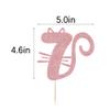 Florcmet Cat Seven Cake Topper, Number 7 Cake Topper for Baby Girl,Kitty Happy Seven years old Birthday Cake Decoration,7 Years Old Cute Pet Cat Birthday Party Decoration Supplies view 3