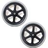 16 Inch Wheelchair Rear Wheels Replacement, 1/2" (1.2cm) Bearing, Solid PU Tire Replacement Parts, for Disabled Old People view 1