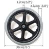 16 Inch Wheelchair Rear Wheels Replacement, 1/2" (1.2cm) Bearing, Solid PU Tire Replacement Parts, for Disabled Old People view 2