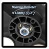 16 Inch Wheelchair Rear Wheels Replacement, 1/2" (1.2cm) Bearing, Solid PU Tire Replacement Parts, for Disabled Old People view 4