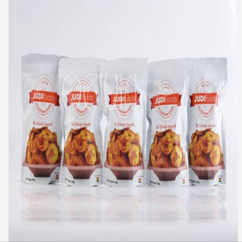Judi Foods Plantain Chips- Ripe, Sweet Plantain Chips, Organic Chips, Crispy Exotic Chips, 3.5 Ounce (Pack of 5)
