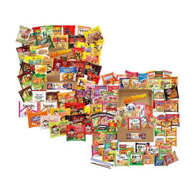 FRKRUS AsianNoodleBox Variety Noodle/Ramen/Tteokbokki - Pack/Cup/Bowl Type - Lunch and Midnight Simple Snacks - Korea/Japan/Indonesia/Vietnam/Thailand/Taiwan/US - All Brands in here (Jumbo (15) Mixed Bundles)