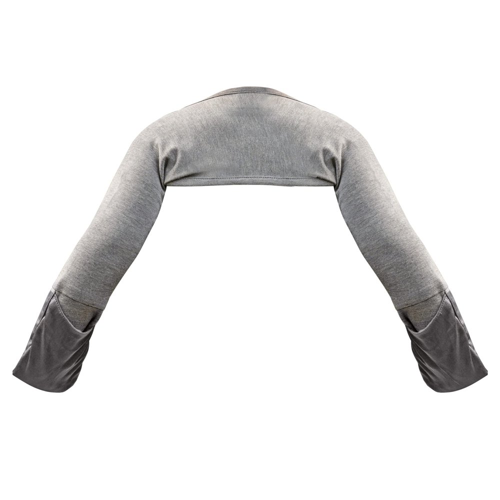 Bamboo Bubby Eczema Mitten Scratch Sleeves | Eczema Sleeves for Toddlers| Eczema Treatment Clothing | Gray Marle 1-2YR