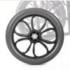 14 Inch Solid Wheelchair Rear Wheel, 1/2" (12.7 mm) Bearing, Transport Chair Replacement Parts, for Wheelchairs, Rollators, Walkers view 2