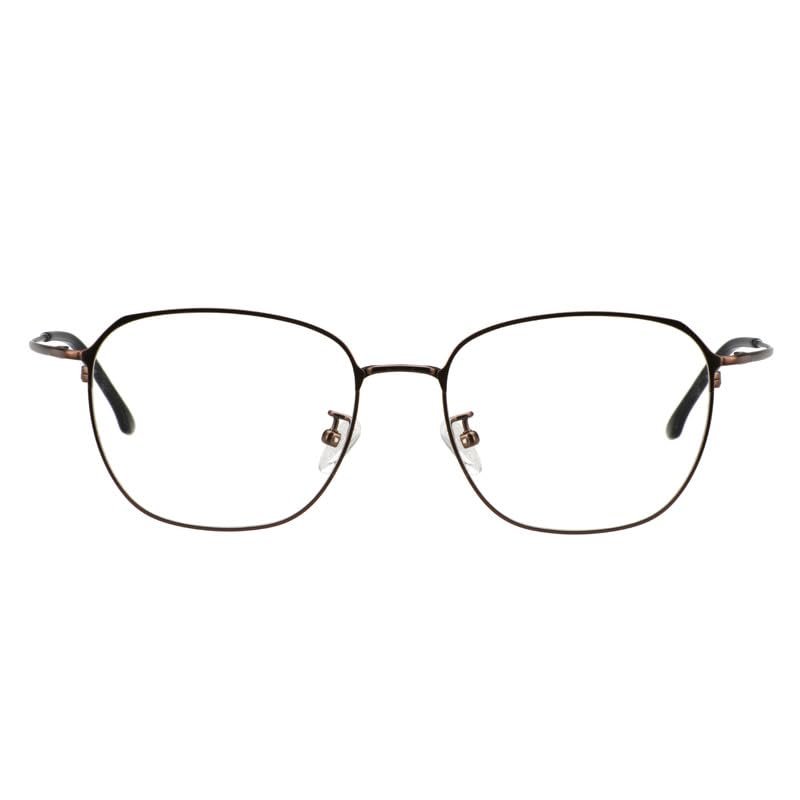 LAMBBAA Accessories Glasses Titanium Frame Glasses Classic Computer Flexible Anti Eyestrain For Men Women(coffee,+1.25Magnification)