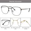 LAMBBAA Accessories Glasses Titanium Frame Glasses Classic Computer Flexible Anti Eyestrain For Men Women(coffee,+1.25Magnification) view 2