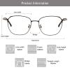 LAMBBAA Accessories Glasses Titanium Frame Glasses Classic Computer Flexible Anti Eyestrain For Men Women(coffee,+1.25Magnification) view 3
