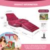 Nevife Inflatable 3pcs Bed Wedge Pillow Set with Hole-Reading Pillow&Back Support,Leg Pain Relief,Adjustable Pillows for Acid Reflux,GERD,Sleeping,Leg,Back Support-Restful Sleep and Travel (red) view 3