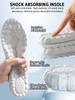 4D Cloud Insoles for Men and Women, Arch Support Insoles, Memory Foam Insoles, Shock Absorption and Cushioning Sports Shoe Insoles for Foot & Joint Support (L Men 8-9 | Women 9-10, Gray) view 2