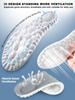 4D Cloud Insoles for Men and Women, Arch Support Insoles, Memory Foam Insoles, Shock Absorption and Cushioning Sports Shoe Insoles for Foot & Joint Support (L Men 8-9 | Women 9-10, Gray) view 3