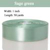 YASEO 1 Inch Sage Green Solid Satin Ribbon, 50 Yards Craft Fabric Ribbon for Gift Wrapping Floral Bouquets Wedding Party Decoration view 3