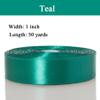 YASEO 1 Inch Teal Solid Satin Ribbon, 50 Yards Craft Fabric Ribbon for Gift Wrapping Floral Bouquets Wedding Party Decoration view 3