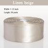 YASEO 1 1/2 Inch Linen Beige Solid Satin Ribbon, 50 Yards Craft Fabric Ribbon for Gift Wrapping Floral Bouquets Wedding Party Decoration view 4
