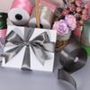 YASEO 1 Inch Steel Gray Solid Satin Ribbon, 50 Yards Craft Fabric Ribbon for Gift Wrapping Floral Bouquets Wedding Party Decoration view 4