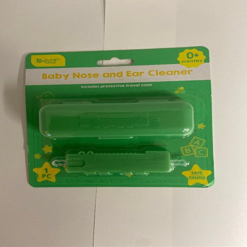 b.pure Baby Nose and Ear Cleaner with Travel CASE, Green