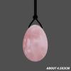 KAKAYE Rose Quartz Yoni Egg Jade Eggs Women Kegel Exerciser Jade Massager Tightening Ball Crystal Kegel Eggs Yoni Egg(Drilled Egg-L) view 2