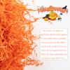 Gloreyan 1/2LB Crinkle Cut Paper Shred, Orange Raffia Paper Sherd Filler Grass for Gift Wrapping Basket Filling Birthdays Weddings Party Supply view 3