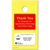 Automotive Service Thank You Hang Tags 4.25 x 8 Inch  Rear View Mirror Service Tags with Business Card Slot  100# Yellow Tag Stock  Auto Repair & Dealership Service Tags, Pack of 250 view 1