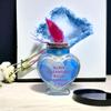 Bath powder heart-shaped glass bottle 2 oz lavender sage scent 2 0z Aura cleansing powder view 4