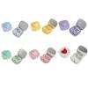 YS0911 Cute Contact Lens Case(Square And Heart) For Travel & Home Colorful Heart Lenses Remover Tool Kit With Contact Lens Box Storage Machine, Purple view 2