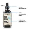 B1 B6 B12 Vitamin Liquid Drops - Daily Wellness Support Supplement - Fruity-Like Flavor - Methylcobalamin, Thiamine, Pyridoxine - 60 Day Supply - 2 oz - for Men and Women - Simply Made view 2
