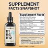 B1 B6 B12 Vitamin Liquid Drops - Daily Wellness Support Supplement - Fruity-Like Flavor - Methylcobalamin, Thiamine, Pyridoxine - 60 Day Supply - 2 oz - for Men and Women - Simply Made view 4