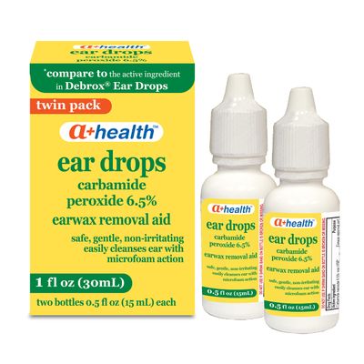 Domeboro Medicated Soak Rash Relief, 12 Count & A+Health Earwax Removal Drops, Carbamide Peroxide 6.5%, Twin Pack, 1 fl Ounce