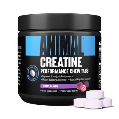 Animal Omega Omega 3 & 6 Supplement with Creatine Chews Tablets Enhanced with AstraGin 30 Day Pack
